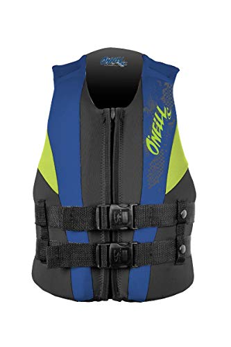 O'Neill Youth Reactor USCG Life Vest, Black/Pacific/Dayglo, 50-90lbs, One-Size