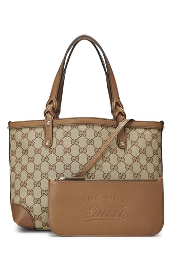 Gucci, Pre-Loved Original GG Canvas Craft Tote Small, Brown