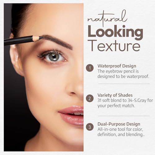 Sorme' Treatment Cosmetics Natural Definitive Waterproof Eyebrow Pencil, Rich Brown, 0.04 Ounce (Pack of 1)