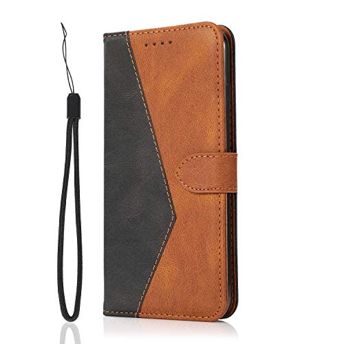 Mavis's Diary Compatible with Samsung Galaxy A14 5G Case Wallet with Card Holder, Double Color Leather Folio Phone Cover Magnetic Closure Stylish Folding Case with Kickstand (Black Pink)