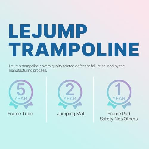 LeJump 14FT Outdoor Trampolines 14FT Springless ASTM Approved Recreational Trampoline with Enclosure Net, Big Trampoline for Adults and Kids
