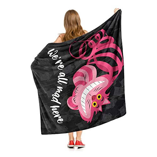 Northwest Disney Classics Silk Touch Throw Blanket, 50" x 60", Crazy Like A Cheshire