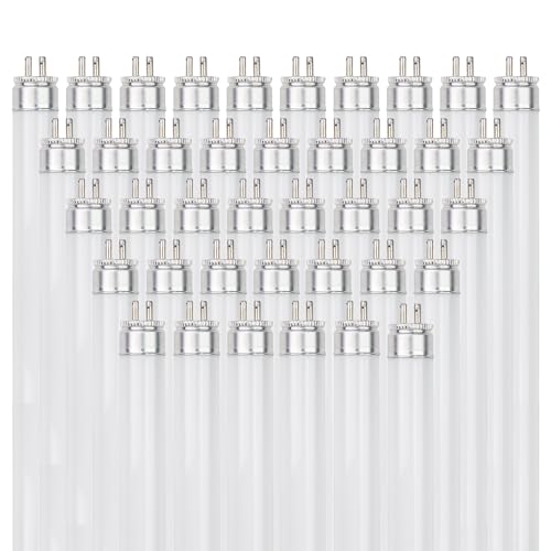 Sunlite 30300 F14T5/830 2 Foot T5 Linear Fluorescent Lamp, 14 Watts, 1200 Lumens, 3000K Warm White, Miniature G5 Bi-Pin Base, ROHS Compliant, High Performance Straight Tube, 40 Pack