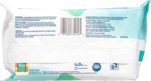 pampers aqua pure baby wipes 56 ct OLD