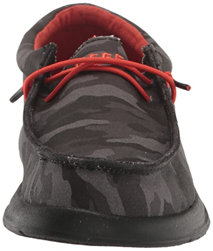 Reef Boy's Kids Cushion Coast Sneaker, Black Camo/Red, 2 Big