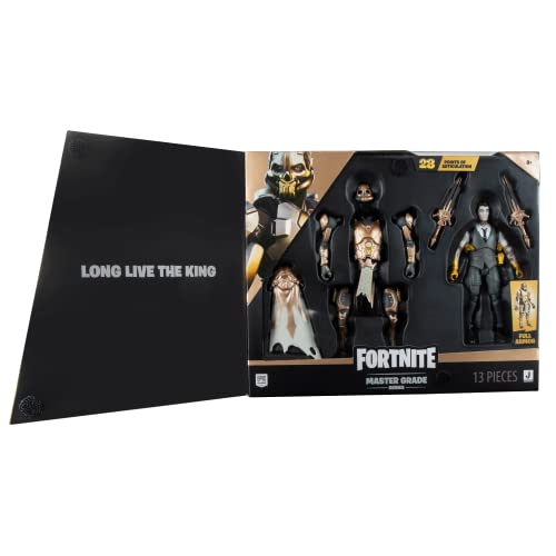 FORTNITE Midas (Master Grade) - 4-Inch Articulated Figure with Armor, Back Bling, and Harvesting Tool
