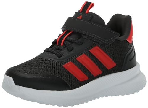 adidas X_PLR Path Elastic Lace Sneaker, Carbon/Bright Red/White, 2.5 US Unisex Little Kid