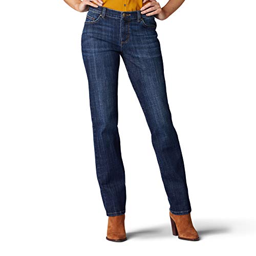 Lee Women's Relaxed Fit Straight Leg Jean, Bewitched, 14 Petite