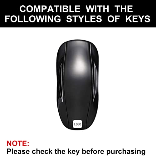 SK CUSTOM Black TPU Gold Edge Smart Key Fob Case Protective Cover Compatible with Tesla Model 3 & Model Y Keyless Entry Remote Accessories