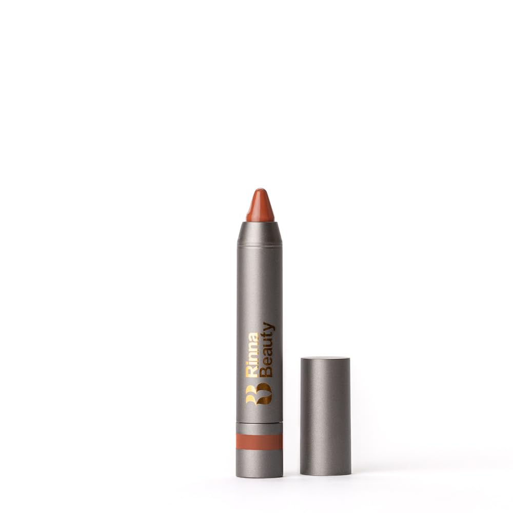 Rinna Beauty Thick Stick Lip Crayon - Rich! - Long Lasting Lipstick, Moisturizing Creamy Formula w/Hydrating Oils & Extracts, Built-In Sharpener, Vegan, Cruelty Free, Sulfate Free, Gluten Free, 1 ea