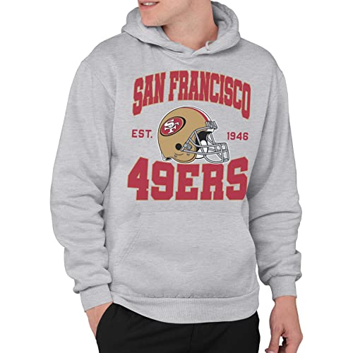 Junk Food Clothing x NFL - Houston Texans - Team Helmet - Unisex Adult Pullover Fleece Hoodie for Men and Women - Size Small