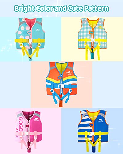 Gogokids Kids Swim Vest Float Jacket for 30-50 lbs 2-6 Years - Toddler Flotaties Swimming Pool Vest for Boys Girls Swimming Learning