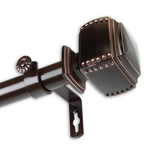 Rod Desyne 1" Bennett Curtain Rod, 28-48", Black