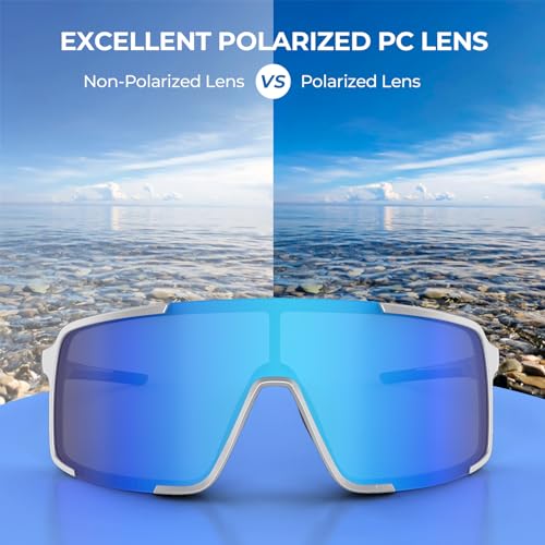 KastKing Zuni Polarized Sports Sunglasses for Men and Women, Large Single Cylindrical Lens, Fishing Sunglasses, UV Protection