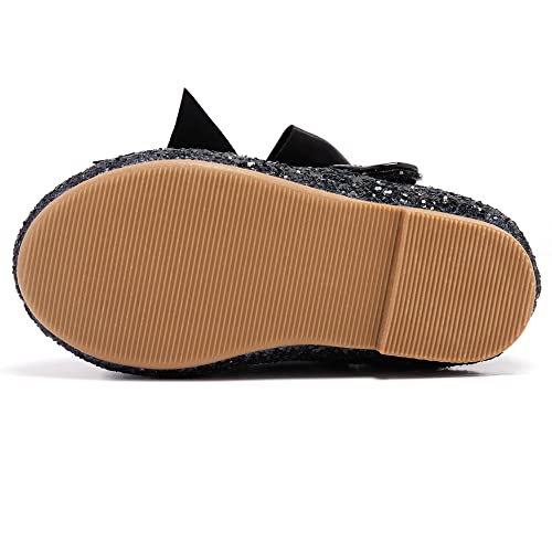 Kiderence Little Toddler Girls Dress Shoes Ballerina Ballet Flats Kids Light Blue Mary Janes Size 11