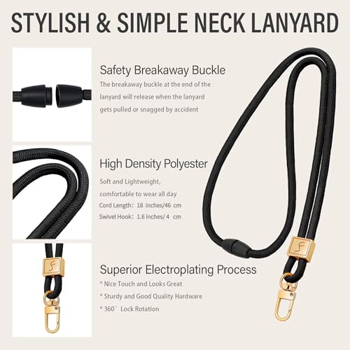 Fishent Lanyard, Cute Neck Lanyards for Keys ID Badges Holder Teacher Lanyard, Keychain Key Lanyard with Safety Breakaway Buckle for Women Men Car Key Phone Wallet Whistle (Pink)