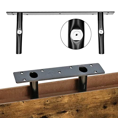 QEEIG Bathroom Floating Shelves for Wall - Shelf Over Toilet Small Wall Mounted Farmhouse Decor 16 inch Set of 2, Rustic Brown (008-40BN)