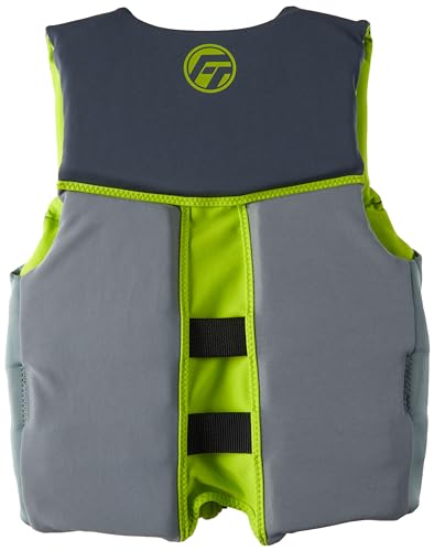 Full Throttle Adult Rapid Dry Flex Back Life Jacket, Green, Medium
