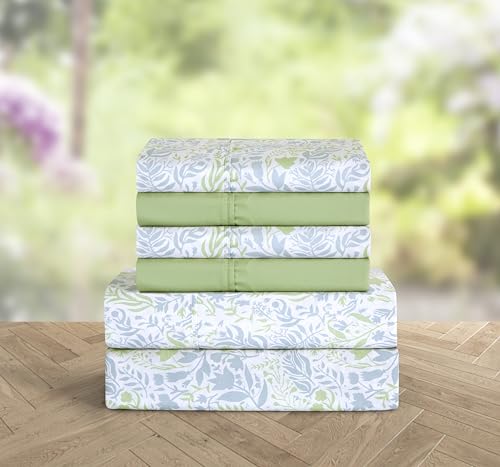 Elegant Comfort Best, Softest, Coziest 6-Piece Sheet Sets! - 1500 Premier Hotel Quality Luxurious Wrinkle Resistant 6-Piece DAMASK STRIPE Bed Sheet Set, Full Turquoise