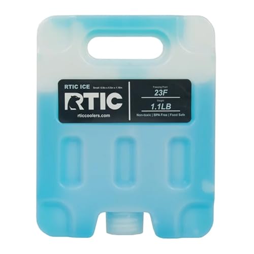 RTIC Refreezable Reusable Cooler Ice Packs Cold Ice Chest Pack Long-Lasting with Break-Resistant Design, for Food and Drink, Perfect for Travel and Storage, Small (2 Pack)