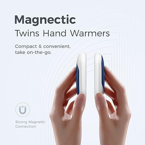 OCOOPA Magnetic Rechargeable Hand Warmers 2 Pack, UL Certified, Ultra Thin Electric Hand Warmers, Portable Pocket-Sized Heater, Tech Gifts for Men Women Purse Must Haves, UT3 Lite