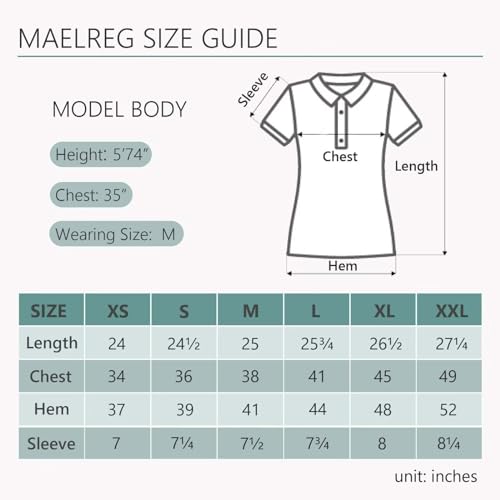 M MAELREG Golf Shirts Women Short Sleeve Buttons Breathable Performance Casual Active Tennis Womens Polo Shirts Sky Blue