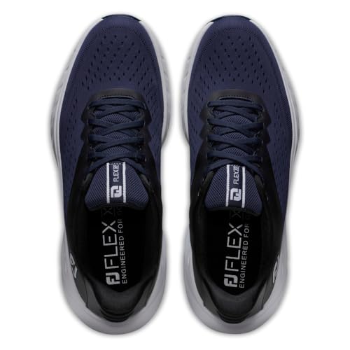 FootJoy Men's Fj Flex Xp Golf Shoe, Navy/White, 9 Wide