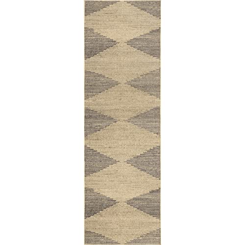 nuLOOM Dori Tribal Easy-Jute Machine Washable Accent Rug, 3x5, Natural