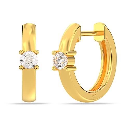 Chunky Hoop Earrings for Women 925 Sterling Silver Huggie Hoops Cartilage Earrings Small Lightweight Thick Silver Hoop Cubic Zirconia Earrings Jewelry