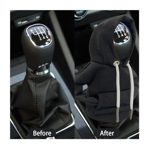 JOYCOURT Car Gear Shift Hoodie, Fashionable Gear Shift Knob Cover, Mini Hoodie for Auto Shifter, Auto Interior Cute Gadgets, Universal Car Decor Accessories