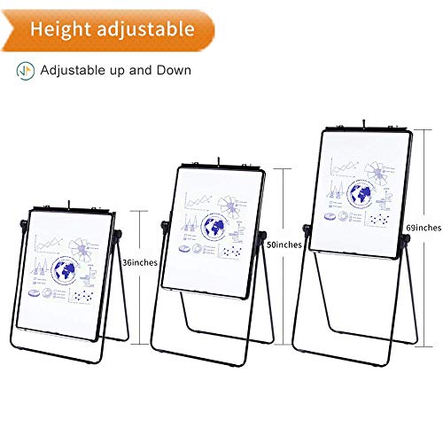 VIZ-PRO Double-Sided U-Stand Whiteboard, Magnetic Portable Dry Erase Easel Board, 28 X 36 Inches