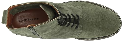 Lucky Brand Women's Kancie Combat Boot, Kobain Olive, 12
