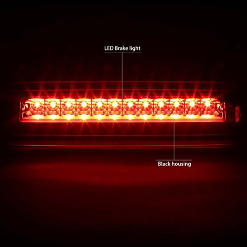 DNA MOTORING 3BL-FEXP03-LED-BK Black Housing LED High Mount 3rd Third Brake Light [Compatible with 03-16 Expedition / 03-16 Navigator]