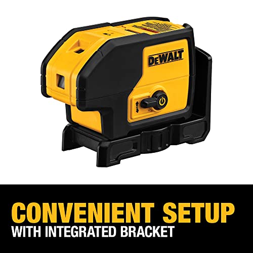 DEWALT Line Laser, Self-Leveling, 3-Beam, Red (DW083K), Yellow