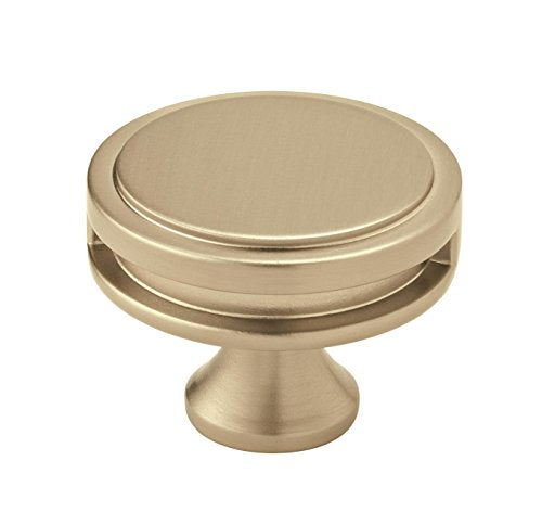 Amerock | Cabinet Knob | Golden Champagne | 1-3/4 inch (44 mm) Diameter | Oberon | 1 Pack | Drawer Knob | Cabinet Hardware