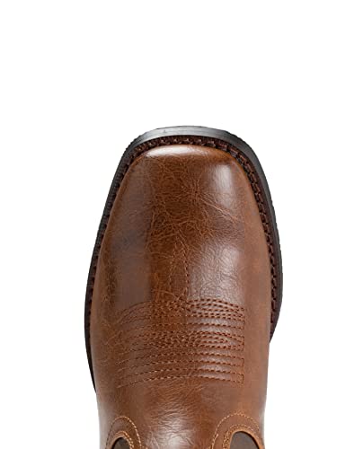 IUV Cowboy Boots For Men Western Boot Durable Classic Embroidered Square Toe Traditional Boots