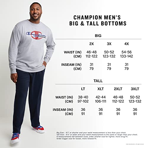 Champion Men's Sweatpants, Powerblend, Relaxed Bottom Pants for Men (Reg. or Big & Tall)