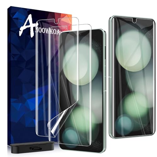 Anoowkoa 2 Pack Screen Protector for Samsung Galaxy Z Flip 6 5G/Z flip 5 5G [Inner screen protection only] Soft Flexible TPU Film Full Coverage,HD Clear,Support Fingerprint Unlock