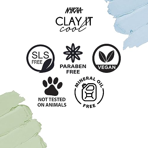 Nykaa Naturals Clay It Cool Clay Mask, Daily Detox, 3.5 oz - Clay Face Mask for Pore Reduction - Exfoliates Dead Skin Cells - Brightening Face Mask