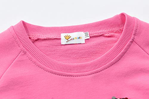 Little Hand Fashion Girls Christmas Crew Neck Sweatshirts Glitter Snowflakes Toddler Kids Ruffle Tops for Size 7 8 Years