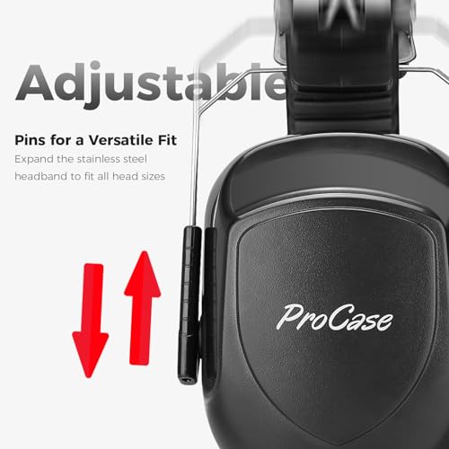 ProCase Noise Reduction Ear Muffs, SNR 34dB Noise Cancelling Headphones for Adults Kids Autism, Adjustable Sound Proof Ear Protection for Shooting Mowing Construction -Navy
