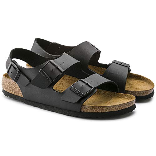 BIRKENSTOCK 34101 Birkenstock Milano Leather Women's Sandals, Dark Brown, 41