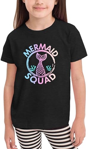 Mermaid Squad Shirt Toddler Boys Girls Mermaid Birthday Tshirt Kids Mermaid Gifts Summer Short Sleeve Tops Lightpink