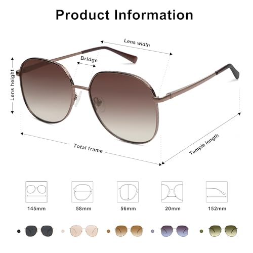 SOJOS Trendy Oversized Hexagonal Sunglasses for Women Men Stylish UV400 Sunnies with Spring Hinges SJ1210, Dark Gunmetal/Green