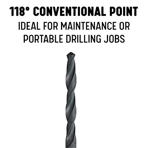 Drill America DWDN29P12 #29 High Speed Steel Black Oxide Drill Bit (Pack of 12), DWDN Series