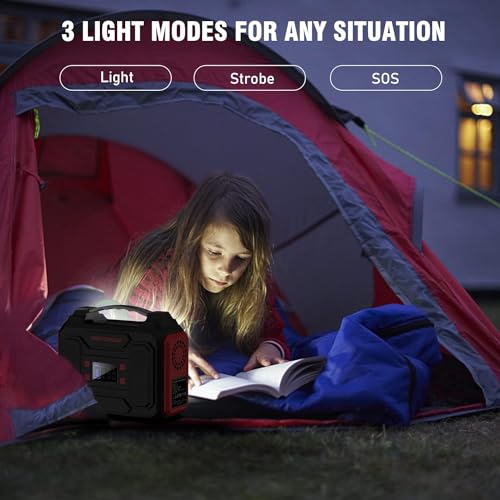 Portable Power Station 250Wh, Solar Generator Power Bank 110V Large Power Bank with AC Outlet for Laptop for Home Use Camping Travel Emergency Hunting Outdoor