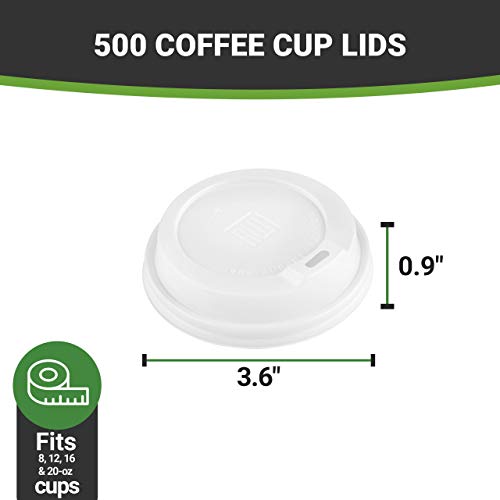Restaurantware Ripple Coffee Cups, 8/12/16/20 oz lid, White