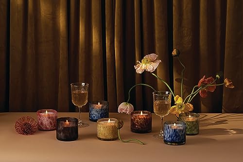 Paddywax Luxury Candles in Hand-Crafted Artisan Blown Glass Scented Luxe Candle, 8-Ounce, Saffron Rose