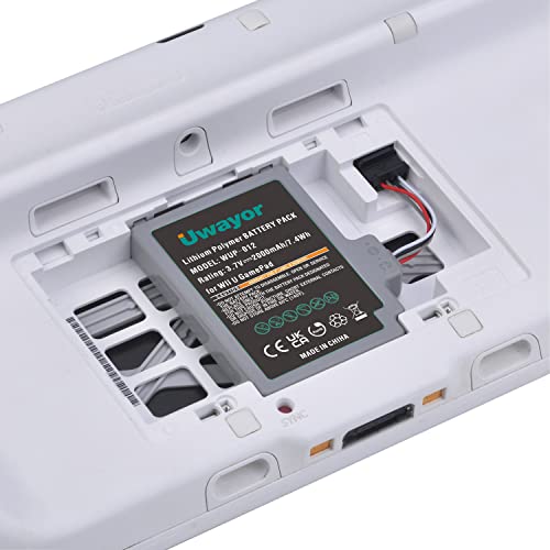 Uwayor 6600mAh Wii U Gamepad Battery, Rechargeable Battery for Nintendo Wii U Gamepad WUP-001 WUP-010 WUP-012 with Screwdriver