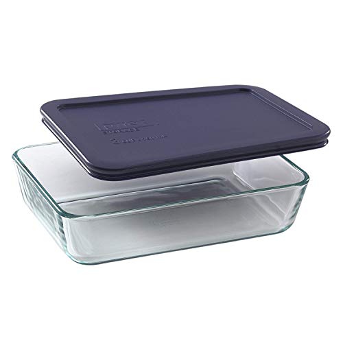 Pyrex Simply Store 5-Pack (3,4 & 6-Cup) Mixed Sized Glass Food Storage Set, Round & Rectangular Containers With Lids, BPA-Free, Dishwasher & Microwave Safe